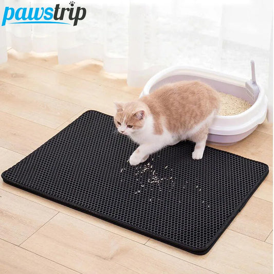 Waterproof Pet Cat Litter Mat | EVA Double Layer Cat Litter Trapping Pad