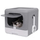 Cat Litter Box Foldable | Top Entry Drawer with Kitty Litter Scoop