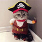 Funny Pet Clothes |  Cat Cosplay Pirate Outfit | Kitten Halloween Costume