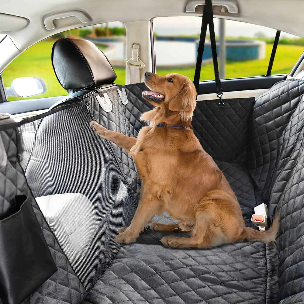 Dog Car Seat Cover | Waterproof Pet Travel Dog Carrier Hammock | Car Rear Back Seat Protector Mat