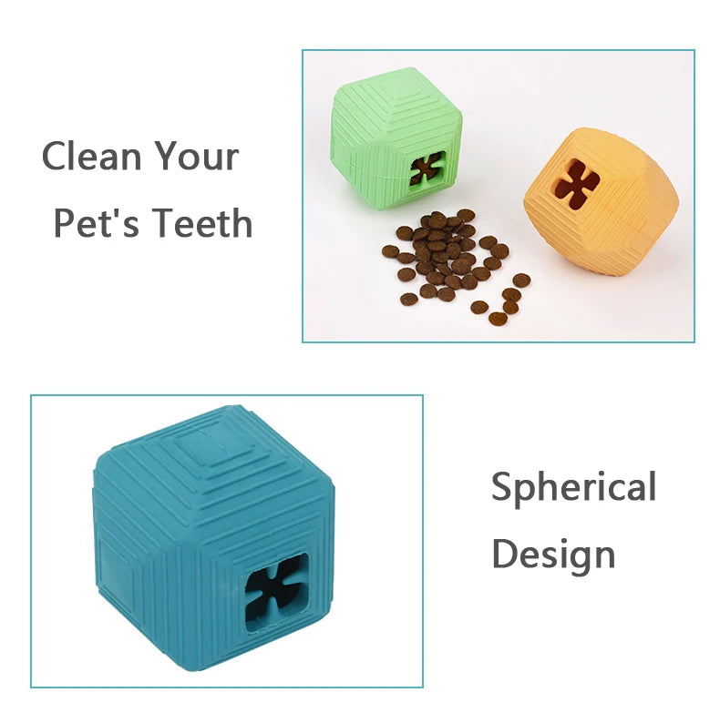 Rubber Dog Chew Toys | Bite-Resistant Leaking Food Balls | Interactive Puppy Teeth Cleaning Toys