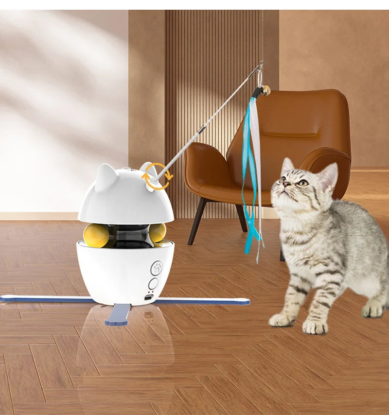 4-In-1 Electric Cat Toy | Interactive Pet Toys for Smart Kitten | LED Laser Indoor Pet Supplies