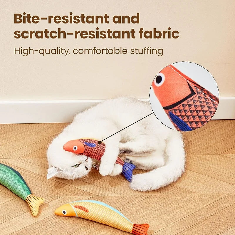 Cat Toy Catnip | 3D Simulation Fish Kitten Toys | Interactive Cat Chew Bite Plush Toys