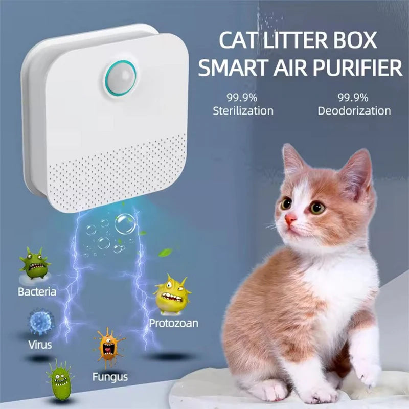 Smart Cat Odor Purifier For Cat Litter Box | Deodorizer Pet Toilet Air Purifier