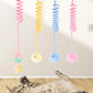 Cat Stick Plush Spring Ball | Hanging Door Kitten Toy Teaser | Cat Wand With Bell