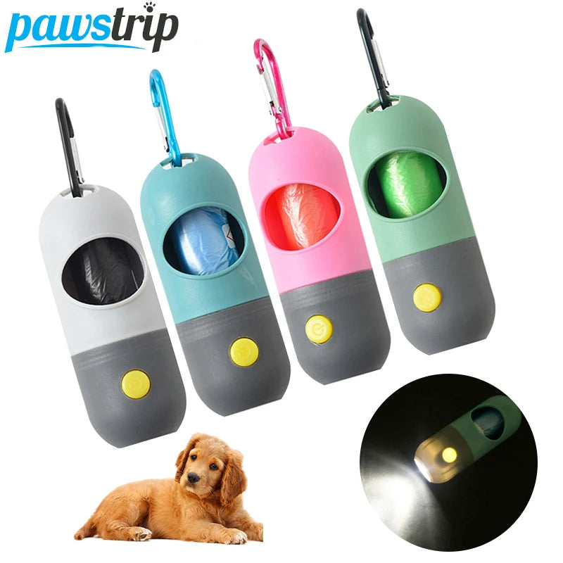 LED Light Pet Waste Bag Dispenser | Poop Scooper Bags Holder