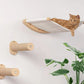 Eco-Friendly Wooden Cat Tree | Wall Mounted Cat Hammock | 2/4 Steps Cat Climbing Shelf