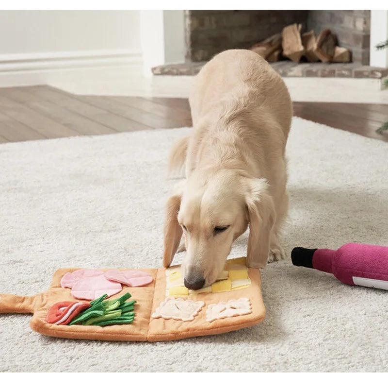 Pet Dog Snuffle Mat | Puzzle Plush Puppy Toys | Slow Food Feeding Bowl Food Dispenser Treats Pad