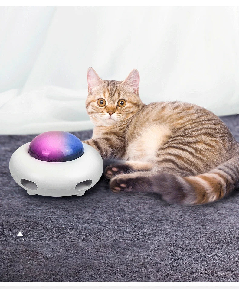 Smart Cat Toy | UFO Pet Turntable Catching Training Toys | Interactive Kitten Accessories