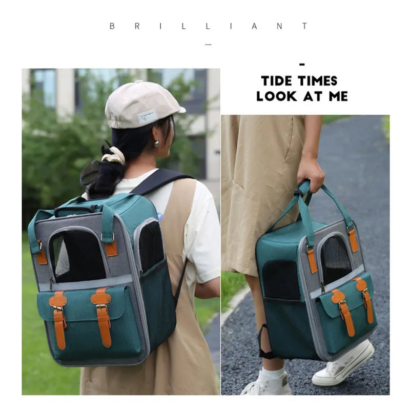 Pet Dog Carrier Bag | Portable Travel Pet Backpack | Breathable Foldable Cat Carrier