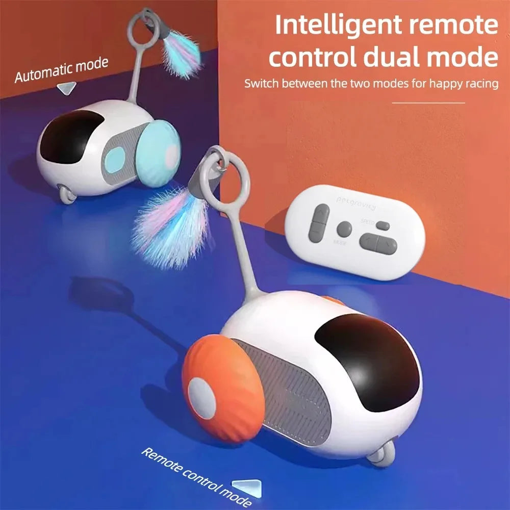 Interactive Smart Cat Toy | Automatic Moving Remote Controlled Kitten Toy Car