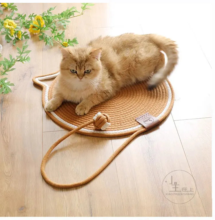 Cotton Rope Cat Scratching Post Mat | Cat Scratcher Tool | Grinding Claws Wear-Resistant