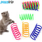 Interactive Cat Toy | Spring Toys for Kitten | Colorful Pet Coil Spiral Springs