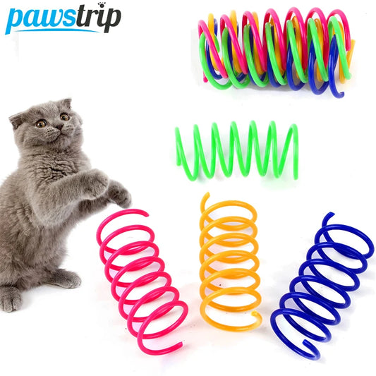 Interactive Cat Toy | Spring Toys for Kitten | Colorful Pet Coil Spiral Springs