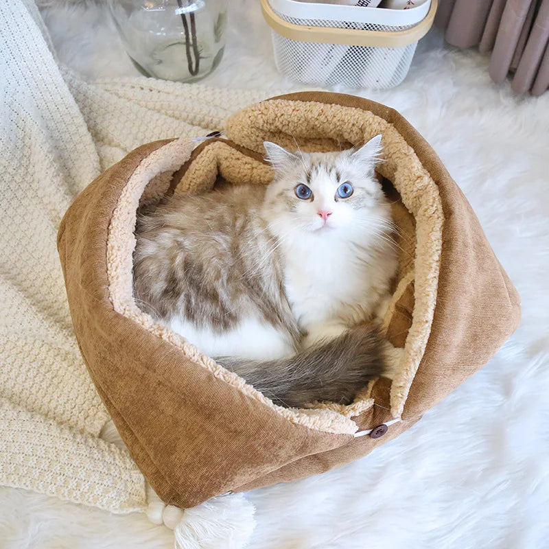 Warm Thickened Cat Bed | Multifunctional Foldable Pet Mat | Indoor Kitten Sleeping Mat