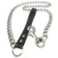 Metal Chain Dog Lead With Leather Style Handle | Strong Control Leash Harnesses