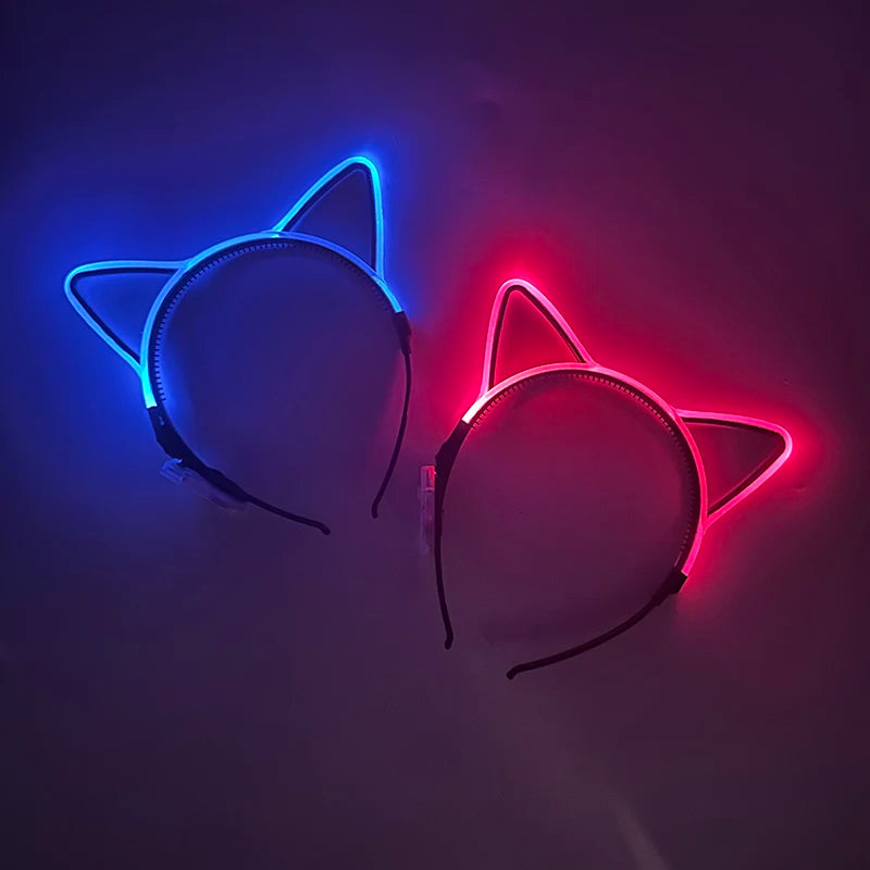 Luminous Cat Ears | Pet LED Hair Band | Kitten Cosplay Headband