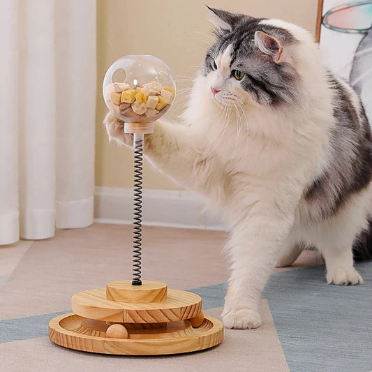 Interactive Pet Toy | Cat Turntable Toys | Kitten Playing Slow Feeders