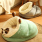 Winter Warm Pet Bed | Soft Cozy Cat Cave | Kitten House Nest Sleep Bag