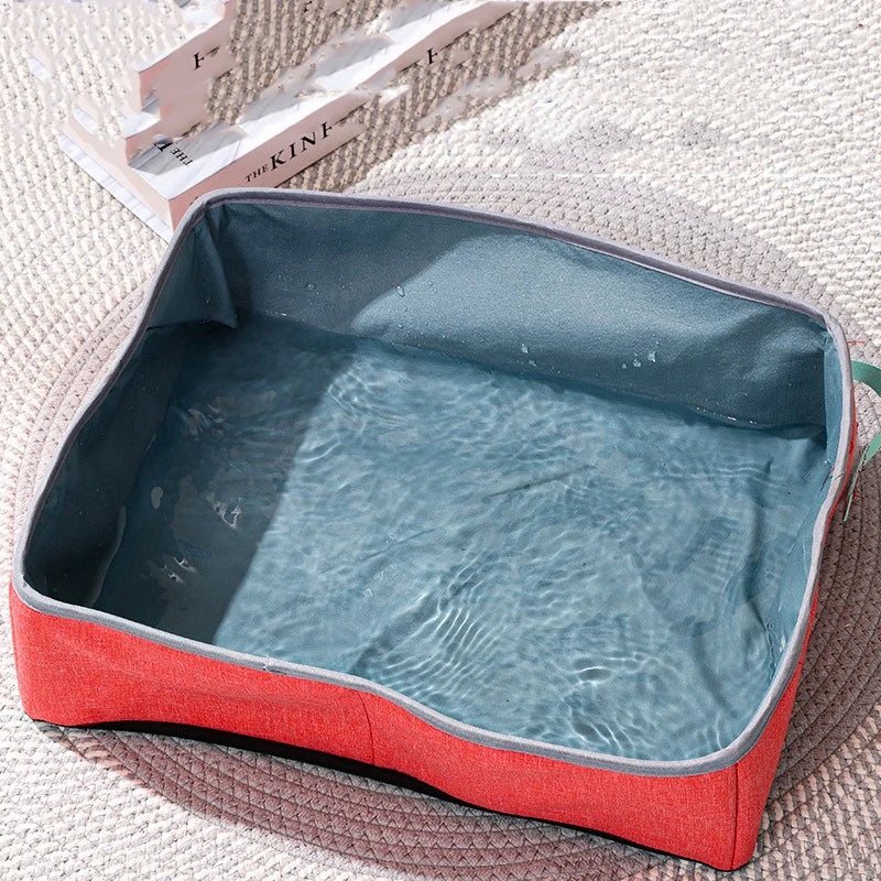 Semi-Enclosed Cat Litter Box | Foldable Portable Waterproof Open Cat Toilet