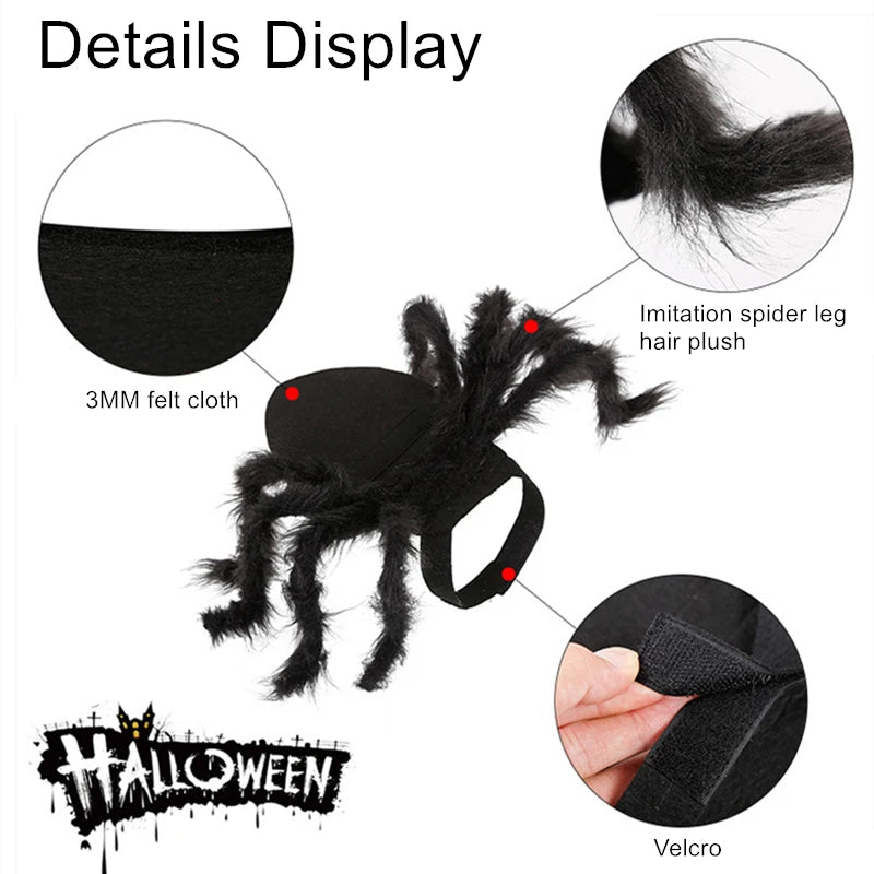 Halloween Cat Clothes | Pet Cosplay Spider Costume | Kitten Extra Legs Outfit