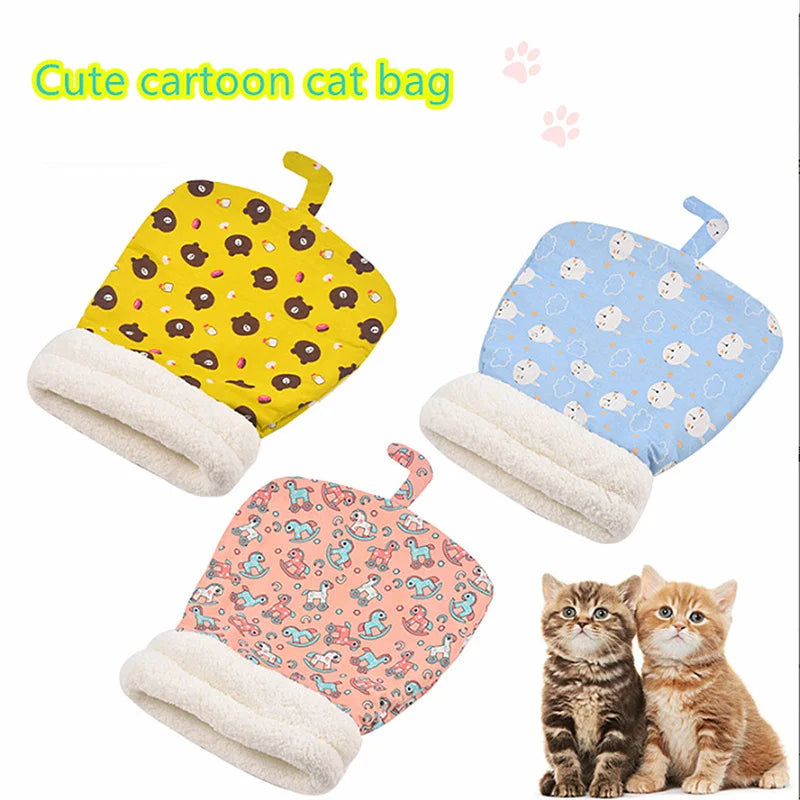 Comfortable Cat Sleeping Bag | Soft Kitten Bed | Warm Closed Pet Bed