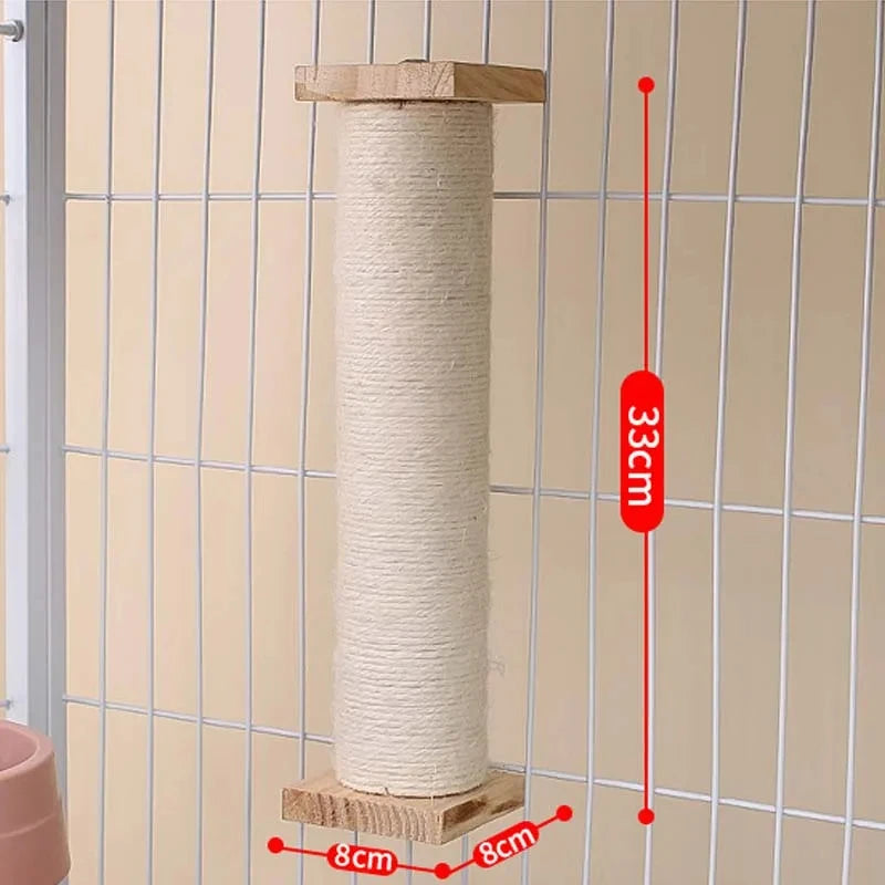 Cat Scratching Post for Crate Cage with Self Groomer | Kitten Scratcher Grinding Claws Toys