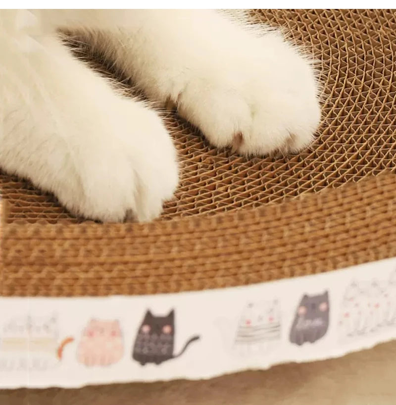 Corrugated Cat Scratcher | Cat Scrapers Round Oval Grinding Claw Toys | Wear-Resistant Cat Bed Nest