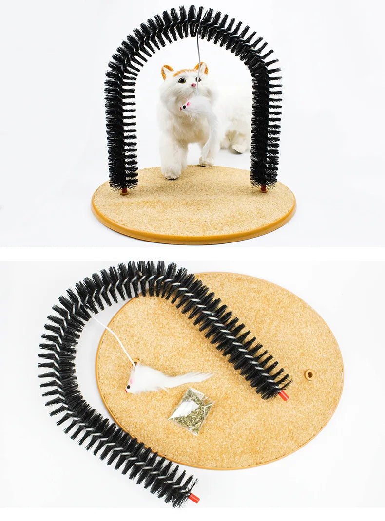 4-in-1 Cat Toy | Multifunctional Cat Scratching Toys With Hanging Mouse