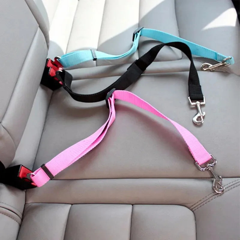 Dog Car Seat Belt Safety Protector | Travel Pets Accessories Dog Leash Collar