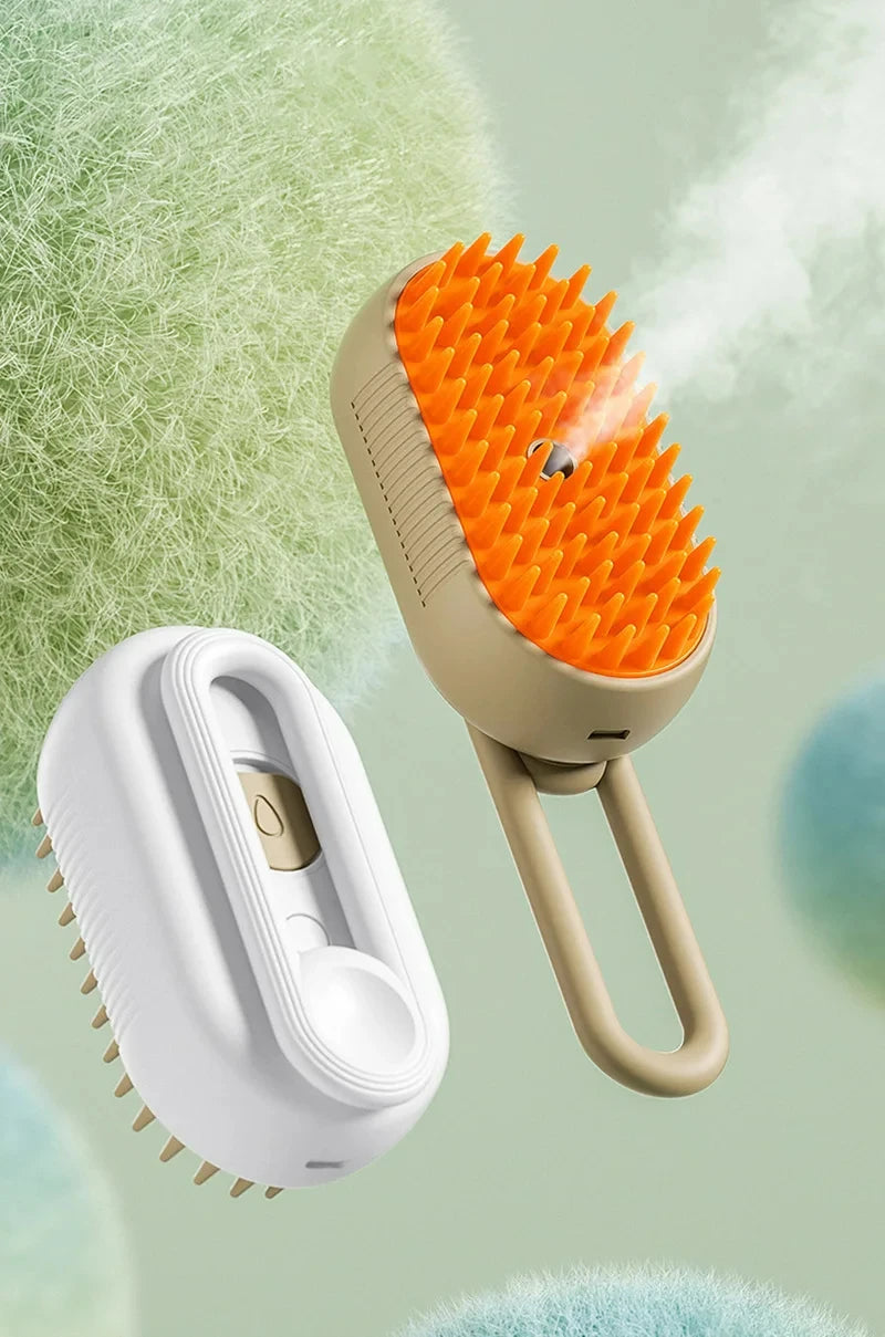 3-In-1 Cat Steam Brush | Electric Kitten Comb Pet Massage Comb | Spray Water Cat Bath Brushes