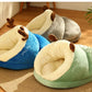 Winter Warm Pet Bed | Soft Cozy Cat Cave | Kitten House Nest Sleep Bag