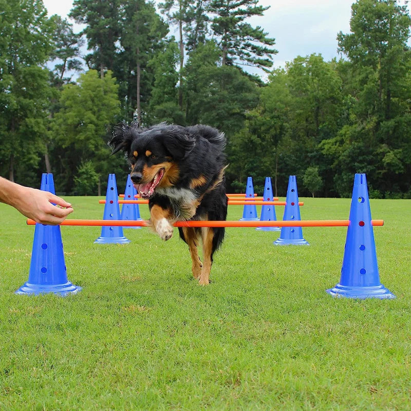 Pet Agility Training Set | Jumping Bar Dog Obstacle Trainer Equipment | Puppy Hurdle Device