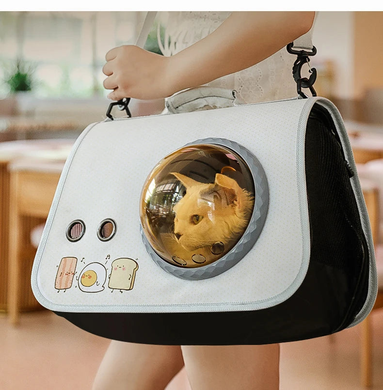 Portable Carrier Bag for Small Dogs Cats | Outdoor Foldable Breathable Pet Shoulder Bag