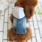 Denim Dog Clothes | Cowboy Pet Dog Coat | Puppy Clothing Jeans Jacket Vest