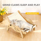 Wooden Cat Scratcher Board | Adjustable Kitten Recliner | Pet Sleeping Bed