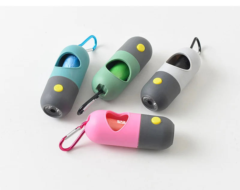 LED Light Pet Waste Bag Dispenser | Poop Scooper Bags Holder