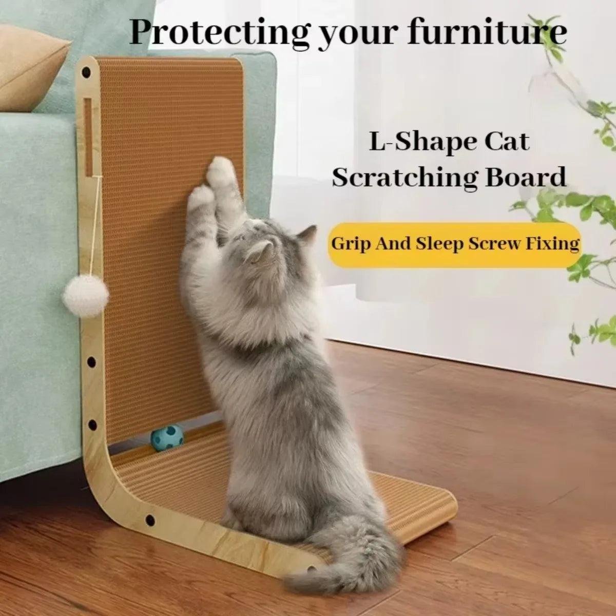 Cat Scratching Board | L-Type Vertical Wear-Resistant Kitten Board | Scratch-Resistant Furniture Protector