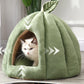 Enclosed Cat Nest | Winter Warm Cat Bed Pumpkin Shape | Pet Sleeping House