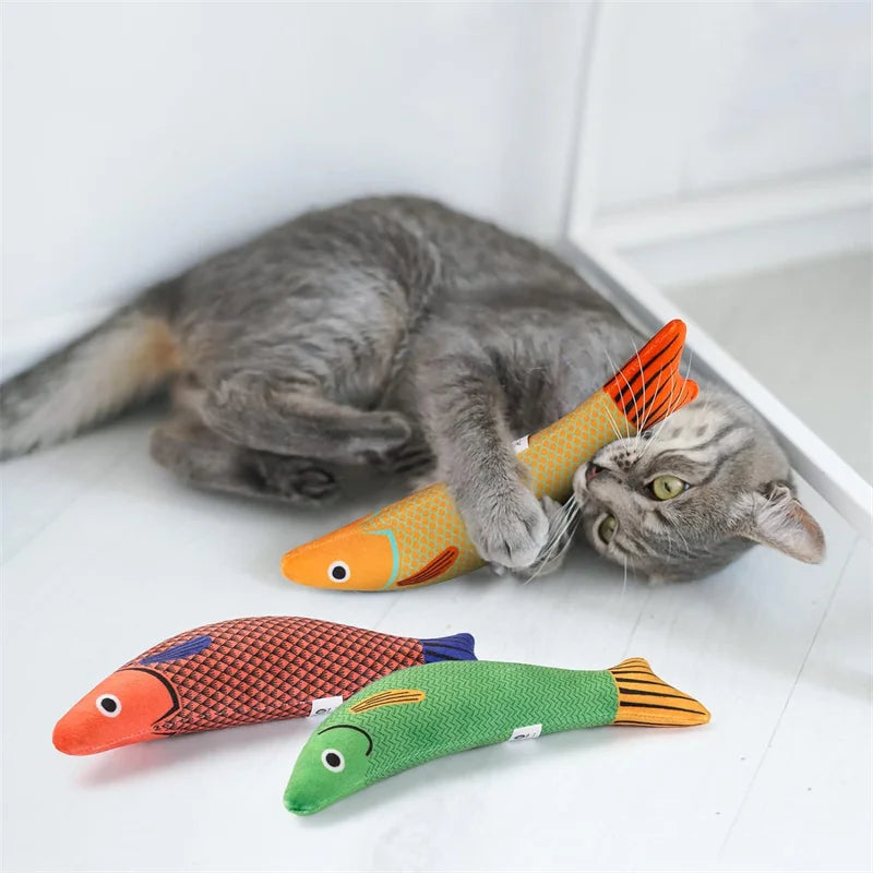 Cat Toy Catnip | 3D Simulation Fish Kitten Toys | Interactive Cat Chew Bite Plush Toys