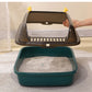 Anti-Splash Cat Litter Box | Semi-Closed Cat Bedpan with Scoop | Sandbox Cat Tray