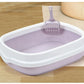 Semi-Closed Pet Cat Litter Box for Small Cats | Portable Cat Sandbox Container | Removable Kitten Bedpan