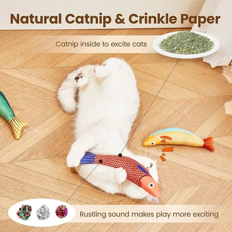 Cat Toy Catnip | 3D Simulation Fish Kitten Toys | Interactive Cat Chew Bite Plush Toys