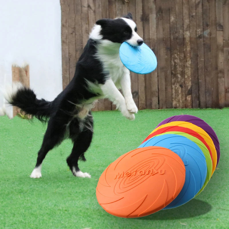 Flying Disc Dog Toy | Silicone Material Sturdy Bite-Resistant Puppy Toys | Bite Mark Repairable