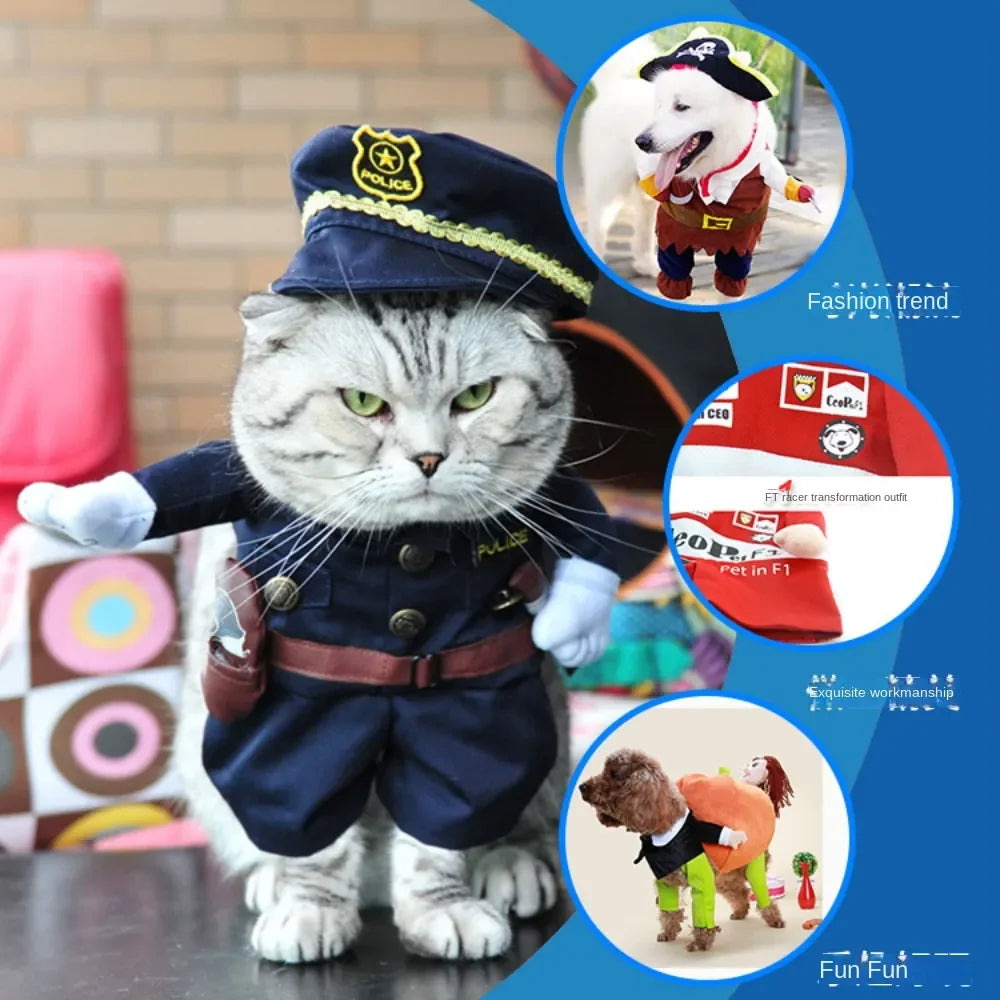 Halloween Pet Clothes | Cat Guitar Rock Costume | Kitten Novelty Clothing