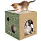 Cat House Scratcher Board | Cardboard Double Layer Corrugated Kitten Condo with Scratch Pads