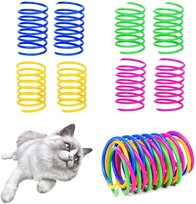 Interactive Cat Toy | Spring Toys for Kitten | Colorful Pet Coil Spiral Springs