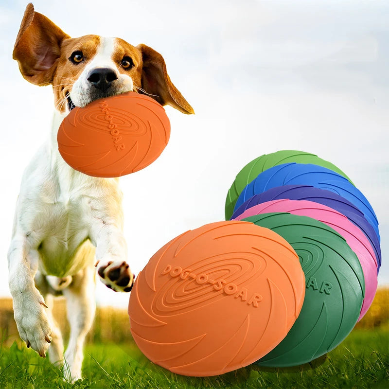 Flying Disc Dog Toy | Silicone Material Sturdy Bite-Resistant Puppy Toys | Bite Mark Repairable