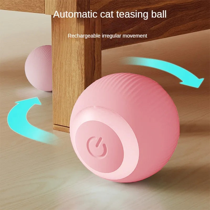 Automatic Moving Cats Toy | Interactive Ball Rechargeable Rolling Electric Ball