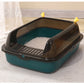 Anti-Splash Cat Litter Box | Semi-Closed Cat Bedpan with Scoop | Sandbox Cat Tray